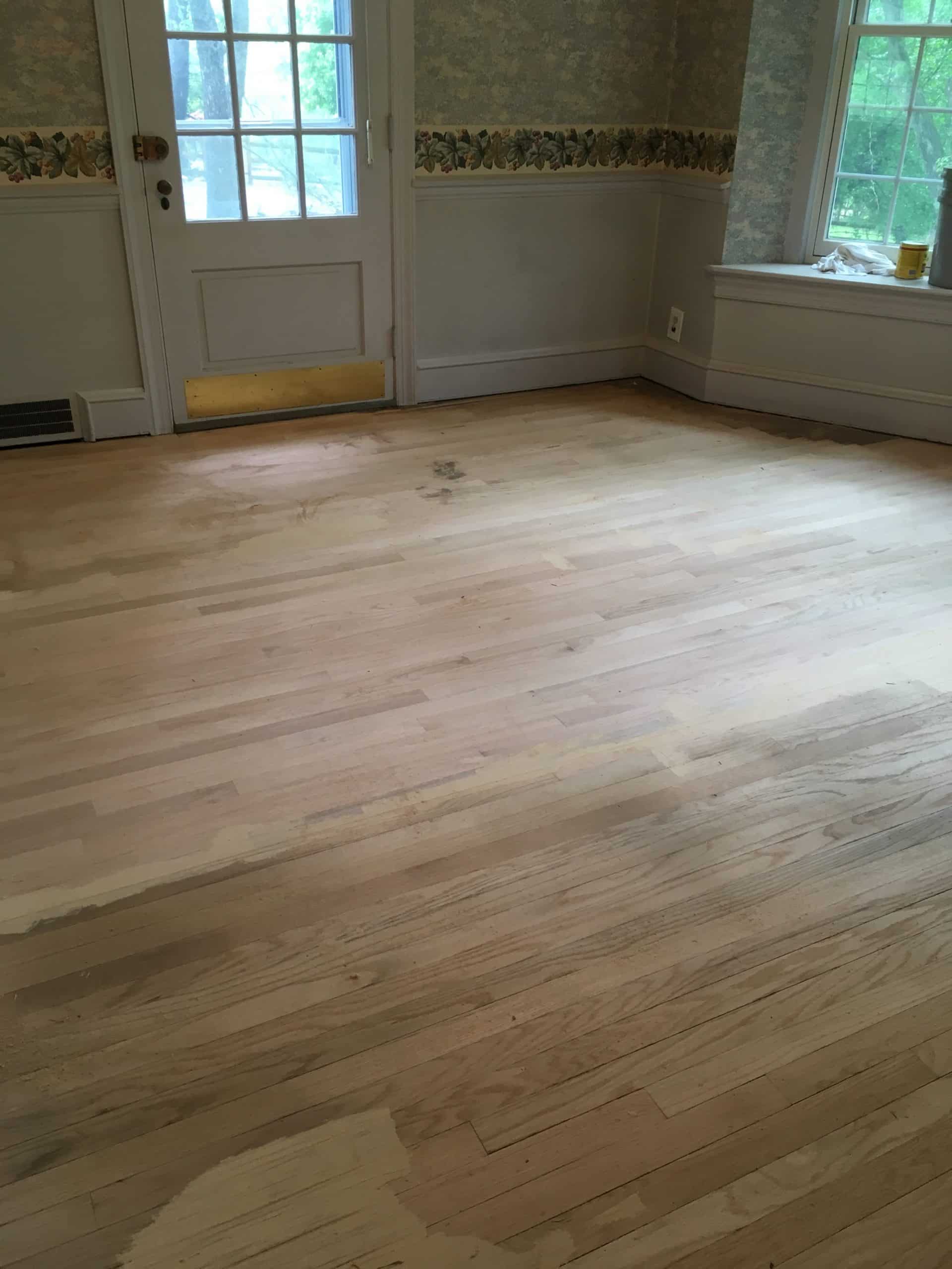 Gallery 7 Hardwood Flooring in need of renovation